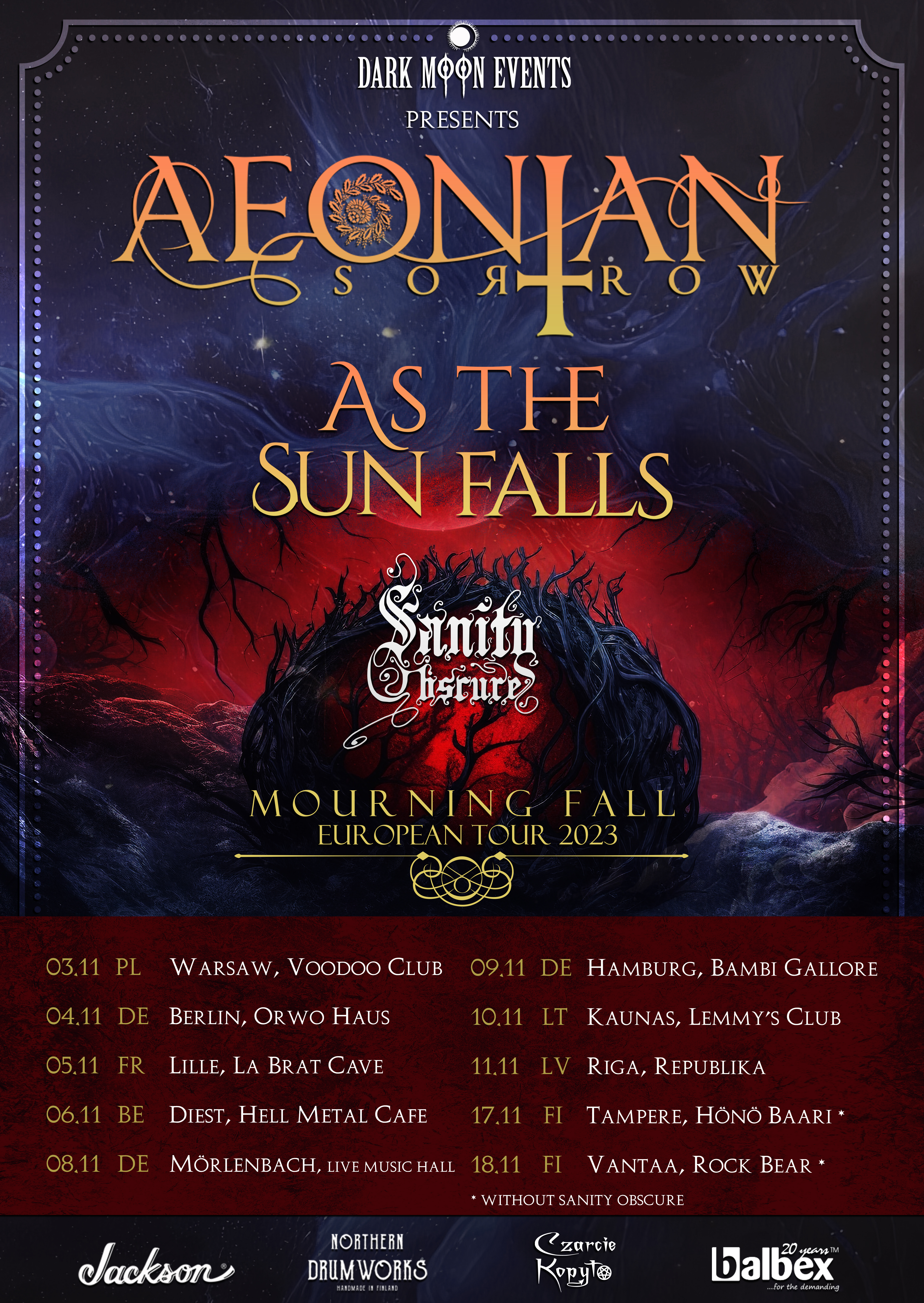 MOURNING FALL EUROPEAN TOUR 2023